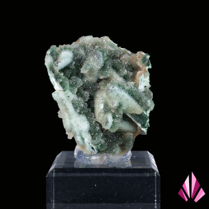 Chrysocolla, quartzite, primary malachite,  from Congo Ref487