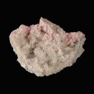 Rhodochrosite et quartz de Madan, Bulgarie, cristallisation aux teintes rosées et claires 2