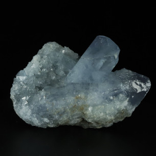 Célestine bleue de Madagascar aux grands cristaux translucides. 2