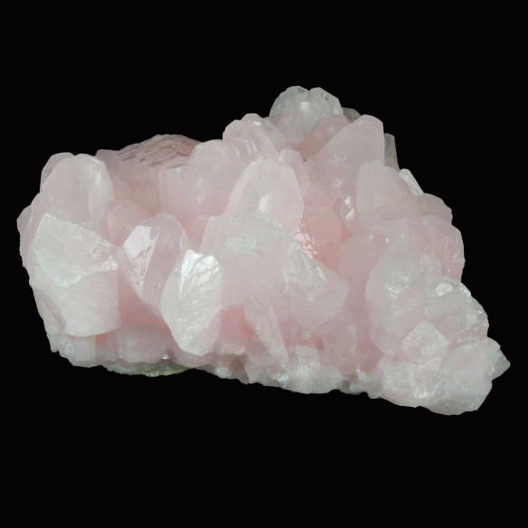 Manganocalcite rose de Zlatograd en Bulgarie, vue principale des cristaux.