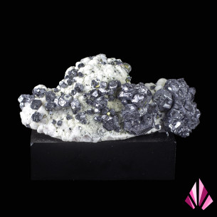 Galena and chalcopyrite on calcite from the Madan mine in Bulgaria (2008)