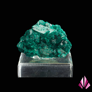 Dioptase - Katanga, RD Congo présentée sur socle (#601)