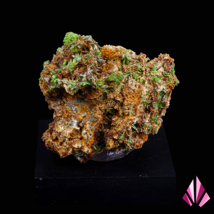 Pyromorphite from Saint-Salvy, France, displayed on a base | Ref. 608