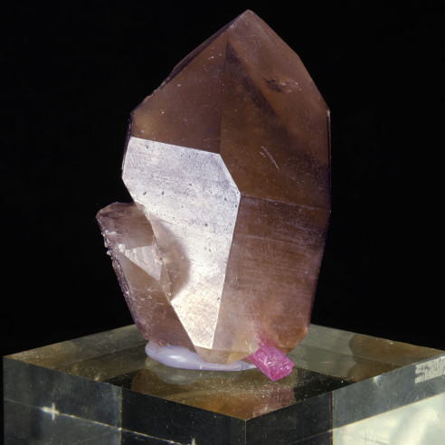 Quartz with pink tourmaline (Brazil)