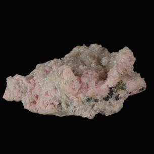 Rhodochrosite and quartz from Madan, Bulgaria, crystallisation in pink and pale tones