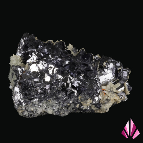 Galena with quartz, calcite and sphalerite from Madan, Bulgaria