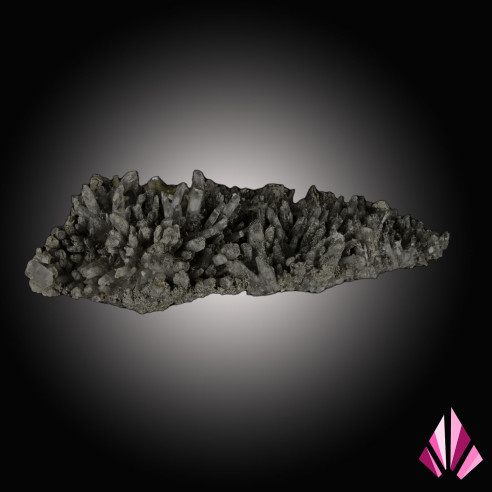Quartz saupoudré de pyrite avec baryte disséminés