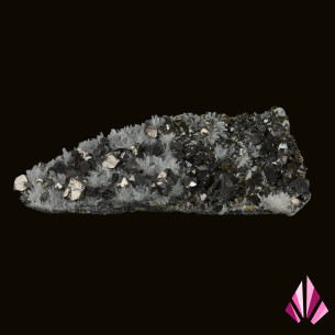 Galena and cleiophane on quartz from Madan, Bulgaria, main crystal view