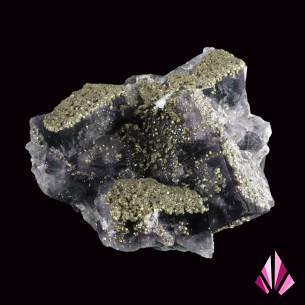 Chalcopyrite sur fluorine mine de Jalingo au Nigéria.