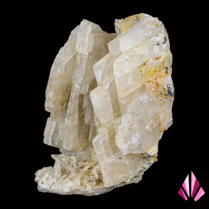 Baryte de la mine de Fontsante dans le Var, longs cristaux blancs tabulaires 2