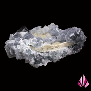 Fluorite from Jalingo, Nigeria with violet and dark cubic crystals. 2