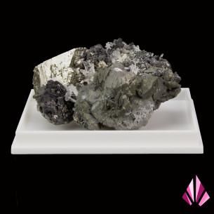 Pyrite with quartz blende and galena 2