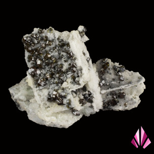 Sphalérite sur plaque de quartz