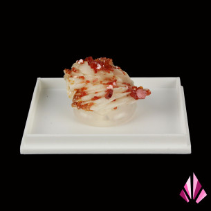 Vanadinite sur baryte (Maroc)