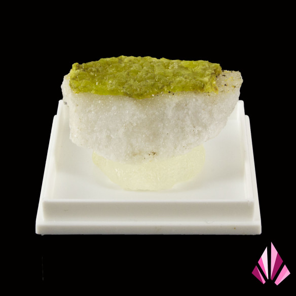 Pyromorphite sur quartz: Asprières-France