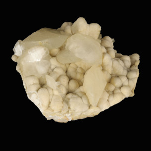 Calcite de Laki, Bulgarie, grands cristaux clairs sur base mamelonnée 2