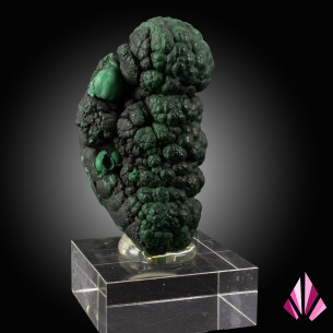 Malachite on base from Katanga - Democratic Republic of Congo (#221)
