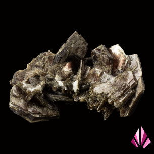 Ensemble de feuillets de mica brun du Brésil, vue principale