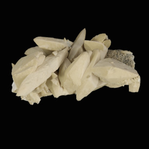 Calcite de la mine de Laki, Bulgarie, grands cristaux clairs allongés et imbriqués