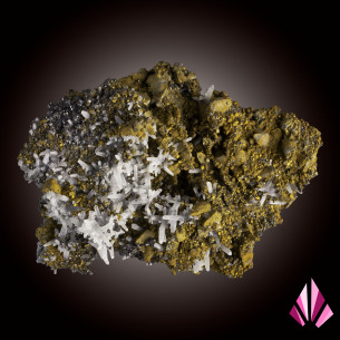 Chalcopyrite and quartz with some galena and blende