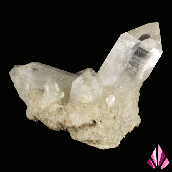 Quartz hyalin France: incolore et transparent.