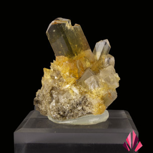 Gypse et halite en provenance du Mexique: couleur jaune. 2