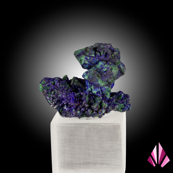Azurite et malachite - Kerouchen Maroc - Ref396.