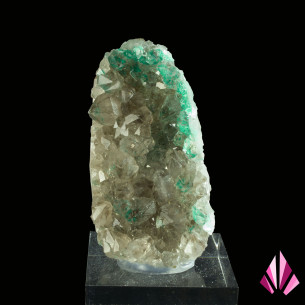 Dioptase et quartz du Congo (#430)